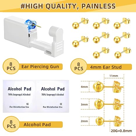 24 Pcs Ear Piercing Kit Disposable