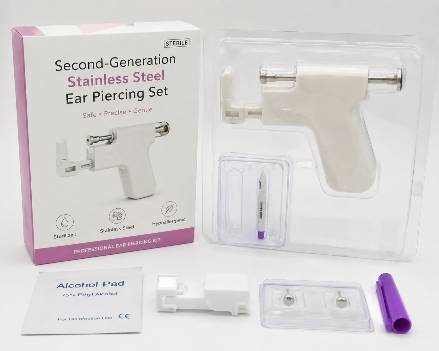 Second-Generation Stainless Steel Ear Piercing Set image 6